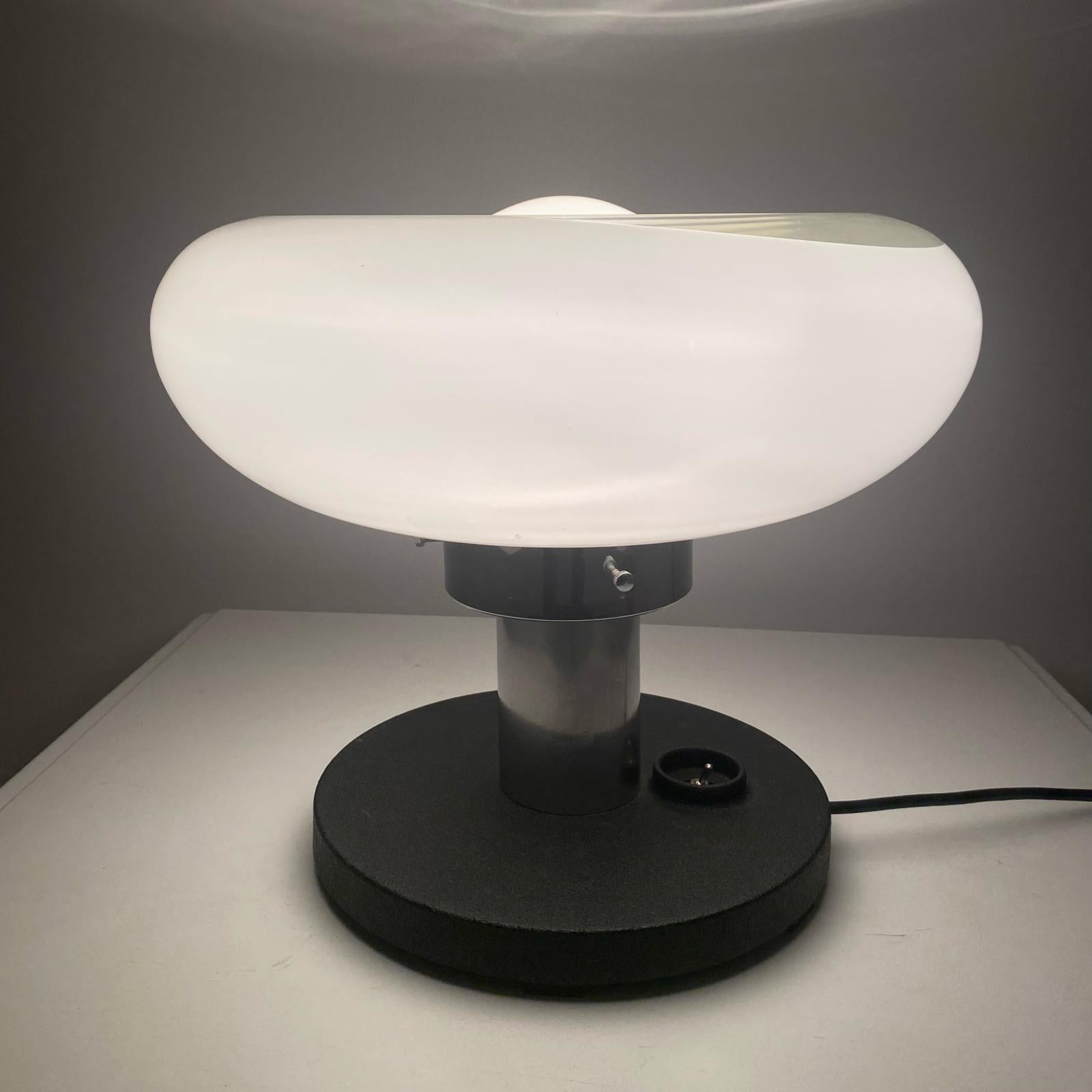 Italian XL Space Age Murano table lamp, in the style of Artemide, Italy 1970 's For Sale