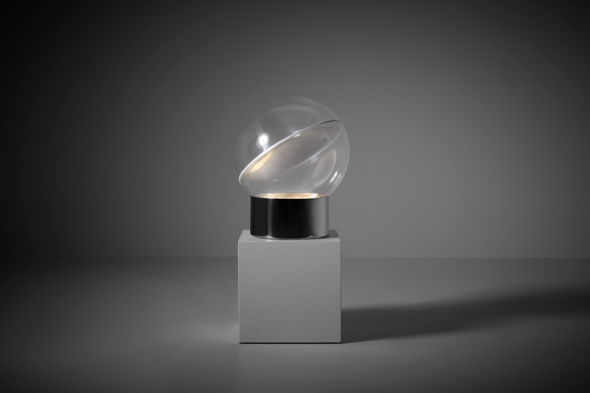 Mid-Century Modern Lampe de table sphère XL 'Model 4043' par Filippo Panseca pour Kartell, Italie, années 1960 en vente