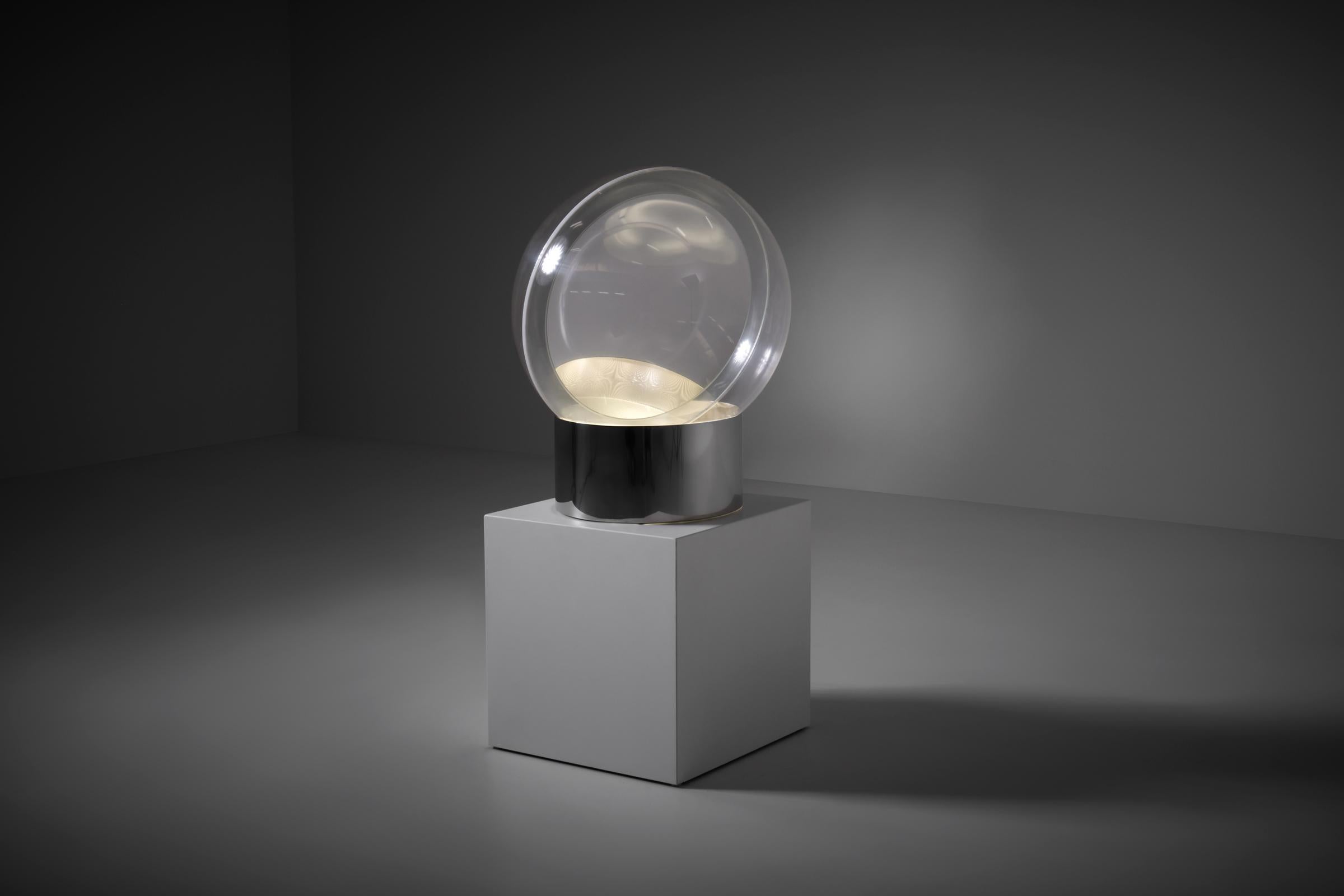 Milieu du XXe siècle Lampe de table sphère XL 'Model 4043' par Filippo Panseca pour Kartell, Italie, années 1960 en vente