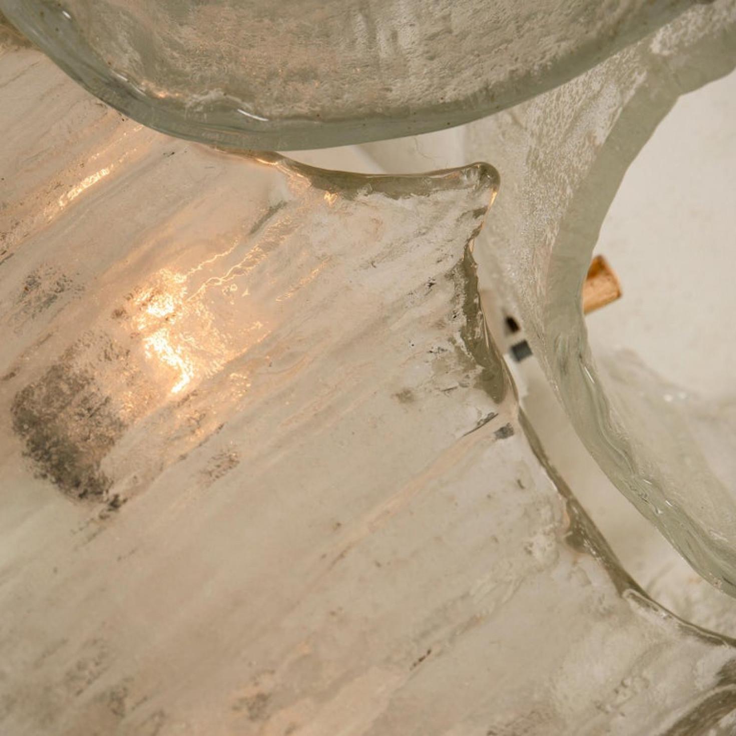 Autrichien Plafonnier en verre en forme d'étoile XL, années 1960 en vente