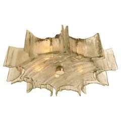 XL Star Shaped Glass Einbaubeleuchtung, 1960er-Jahre
