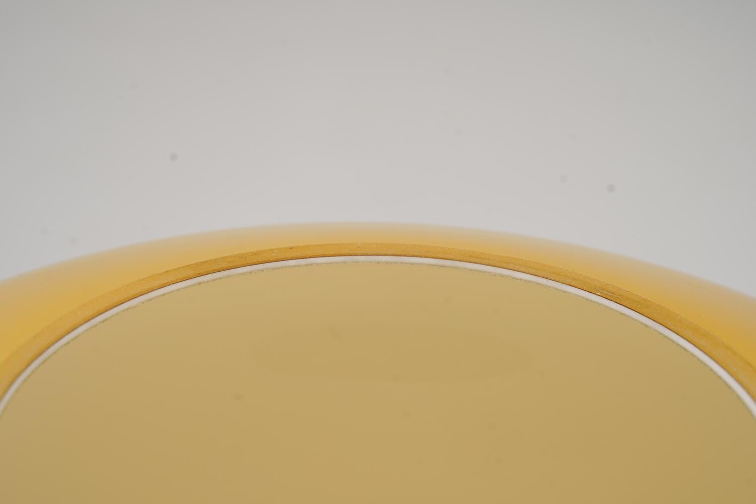 XL Swedish Modern Brass and Glass Pendants For Sale 2