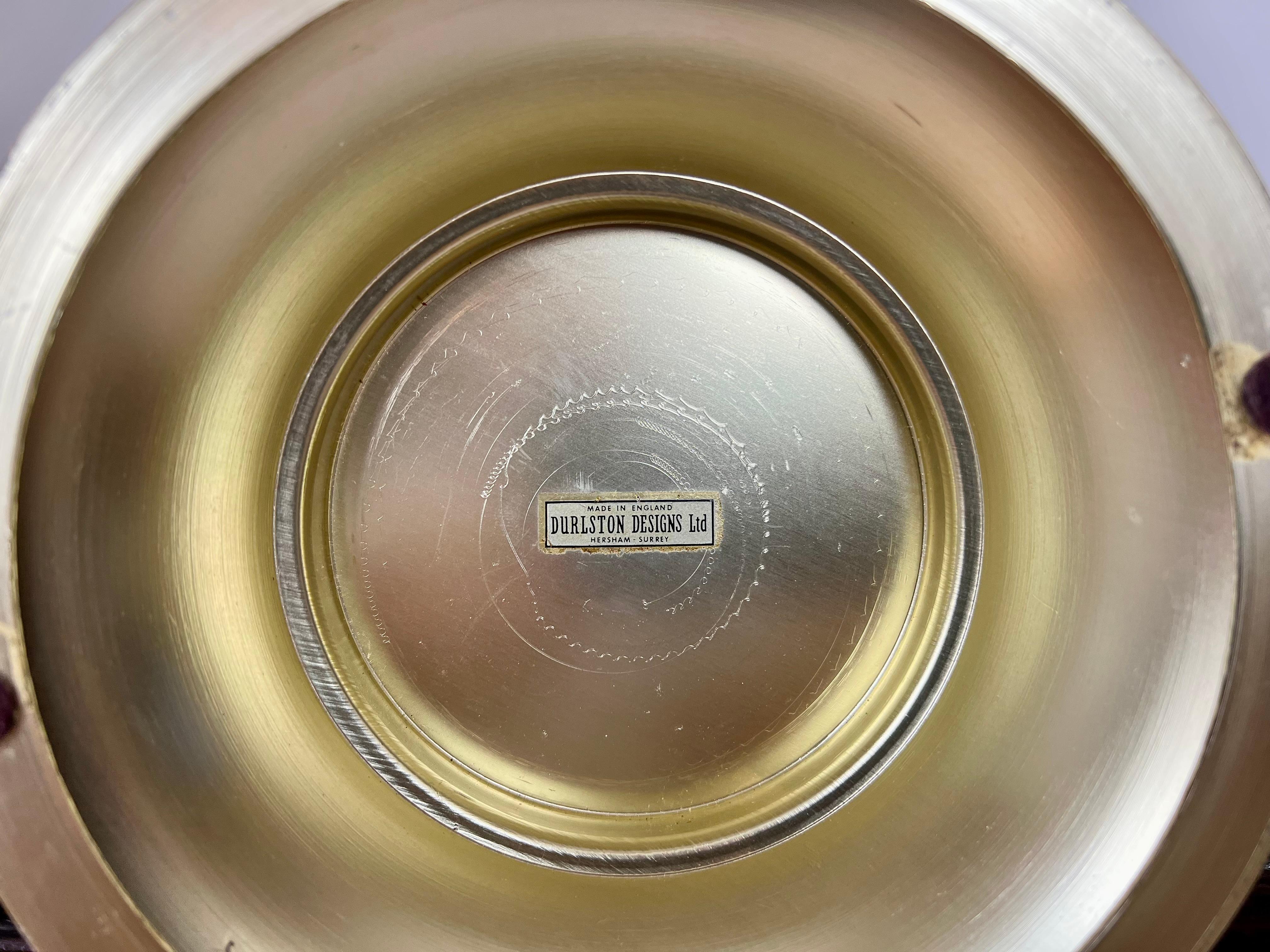 Lámpara de sobremesa XL de corcho y latón de Durlston Designs Ltd, Inglaterra c.1950 en venta 4