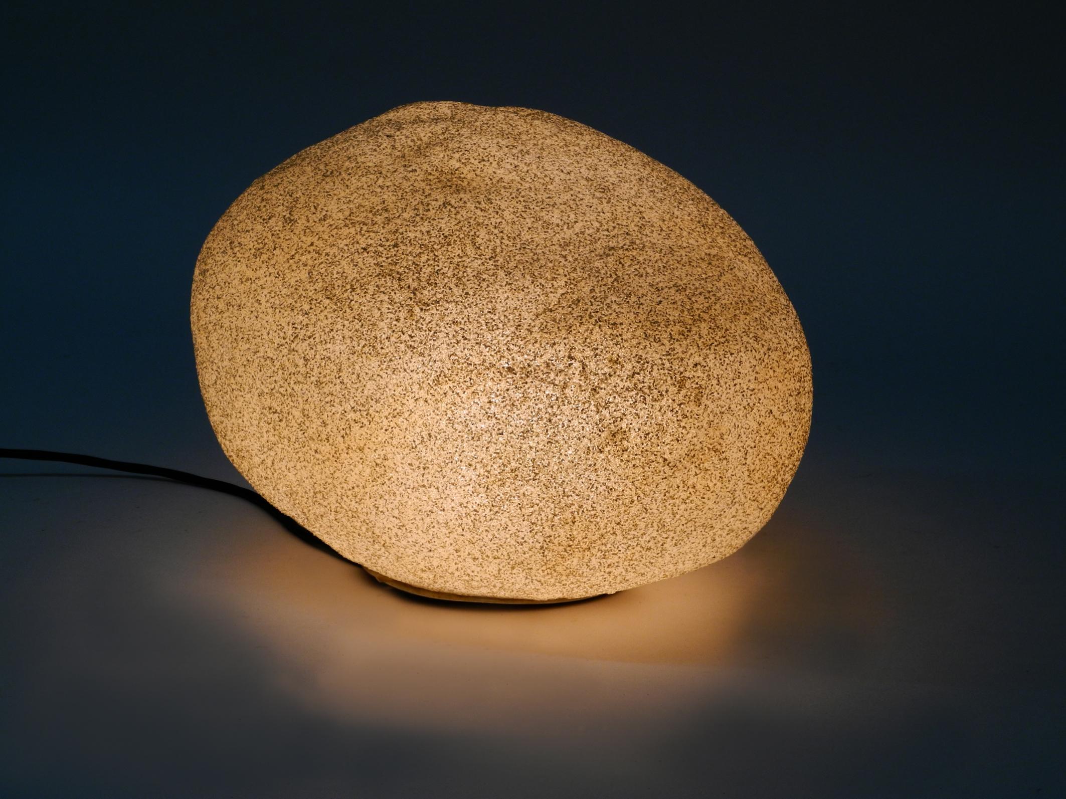 XL Tecta 1960s Floor Lamp Made of Fiberglass in the Shape of a Stone or Rock 3