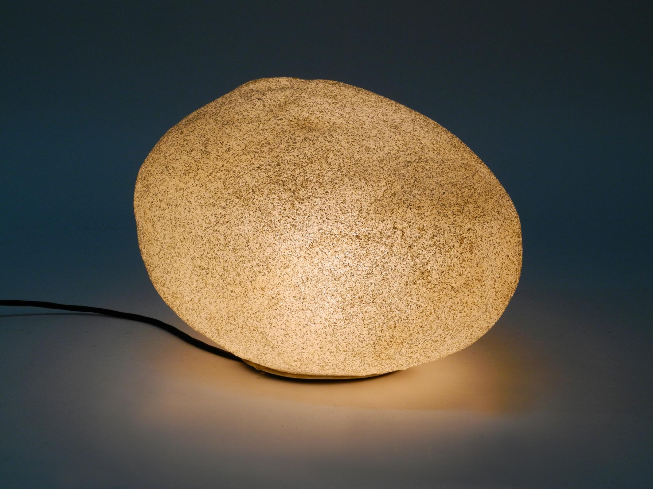 Space Age XL Tecta 1960s Floor Lamp Made of Fiberglass in the Shape of a Stone or Rock