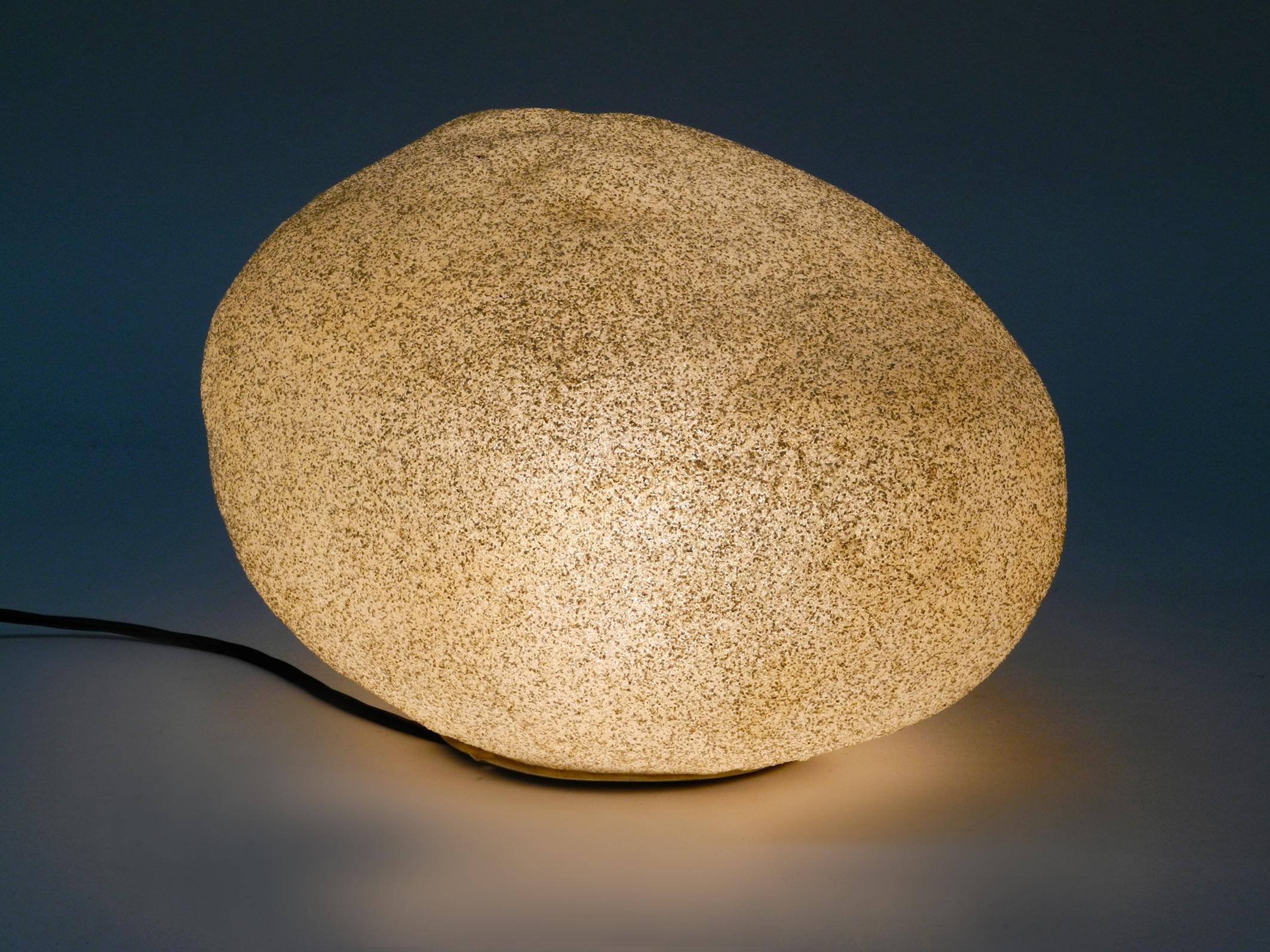 German XL Tecta 1960s Floor Lamp Made of Fiberglass in the Shape of a Stone or Rock
