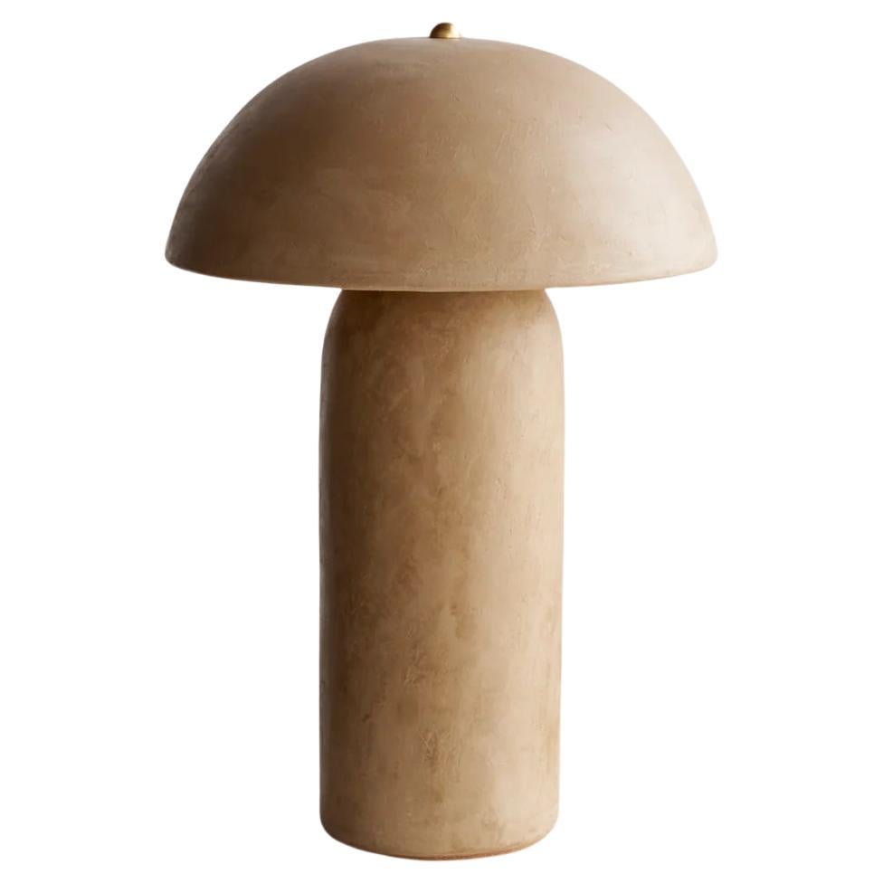 XL Tera Lamp in Beige Lime Plaster by Ceramicah For Sale