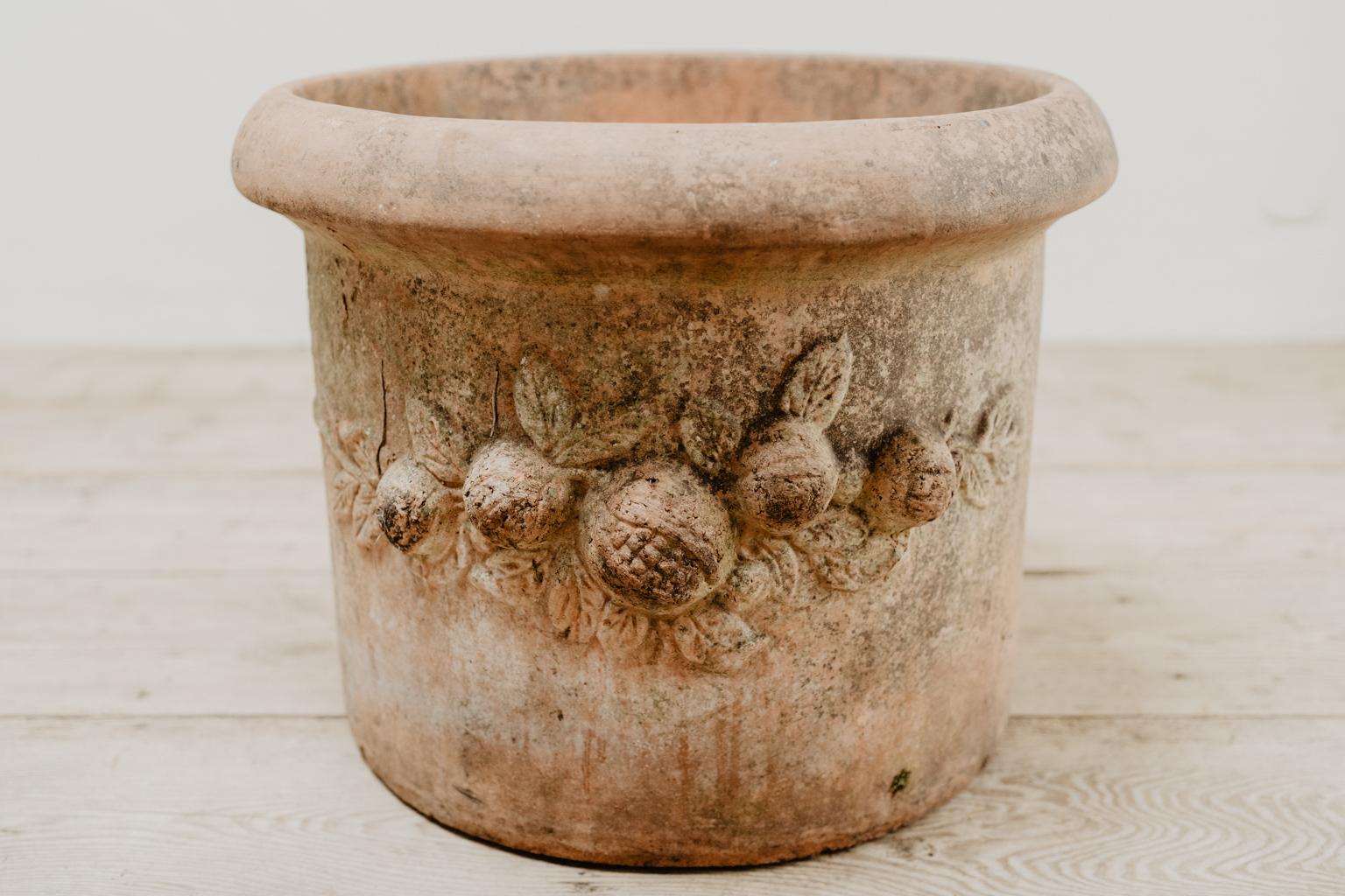 An extra large terracotta planter, made in Italy, late 19th century.
  