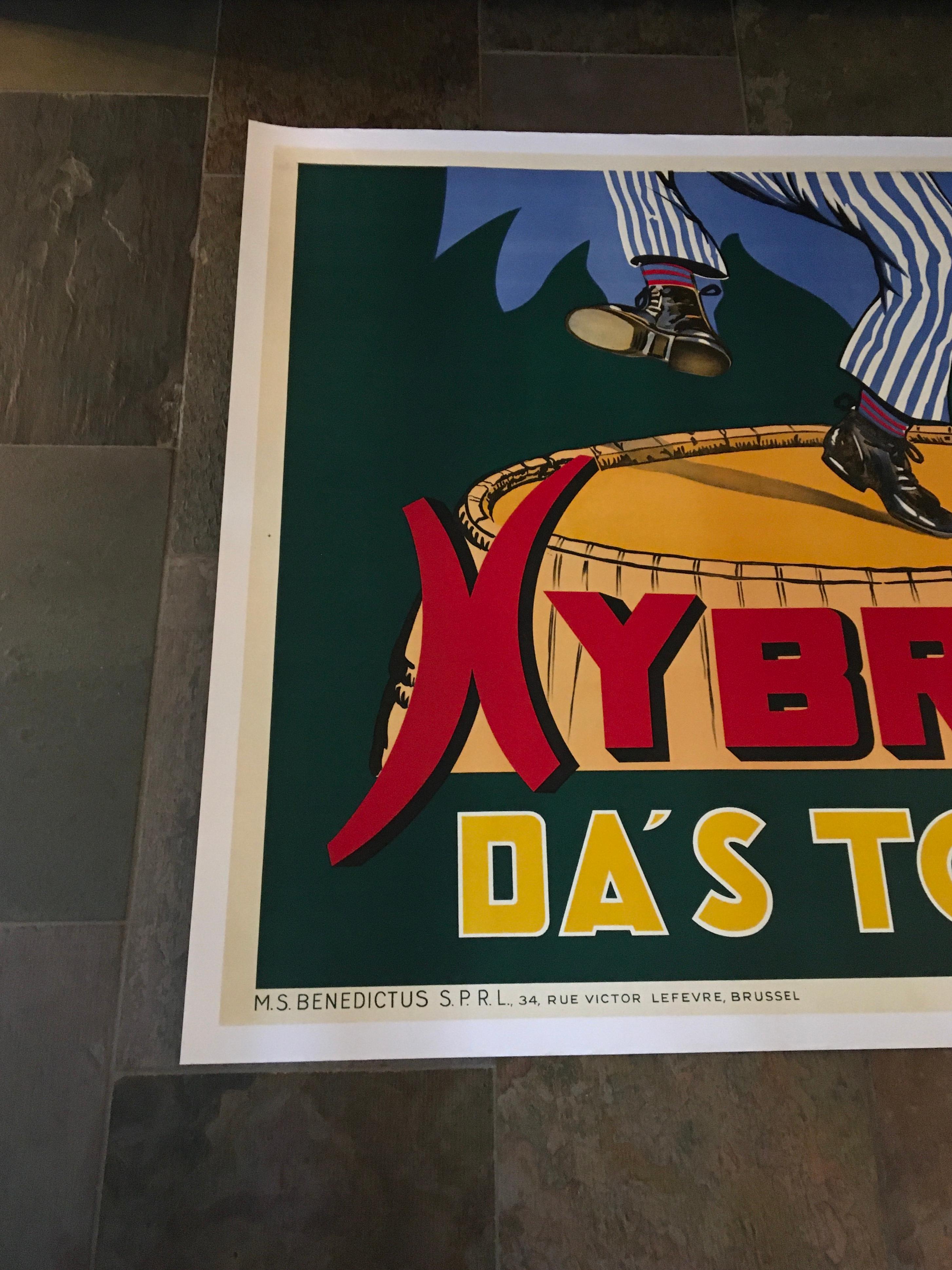20th Century XL Tobacco Poster Nybro's Toebak For Sale