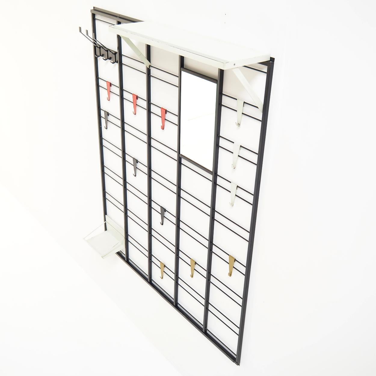 Dutch XL ‘Toonladder’ Coat Rack byTjerk Reijenga for Pilastro, 1950s, The Netherlands For Sale
