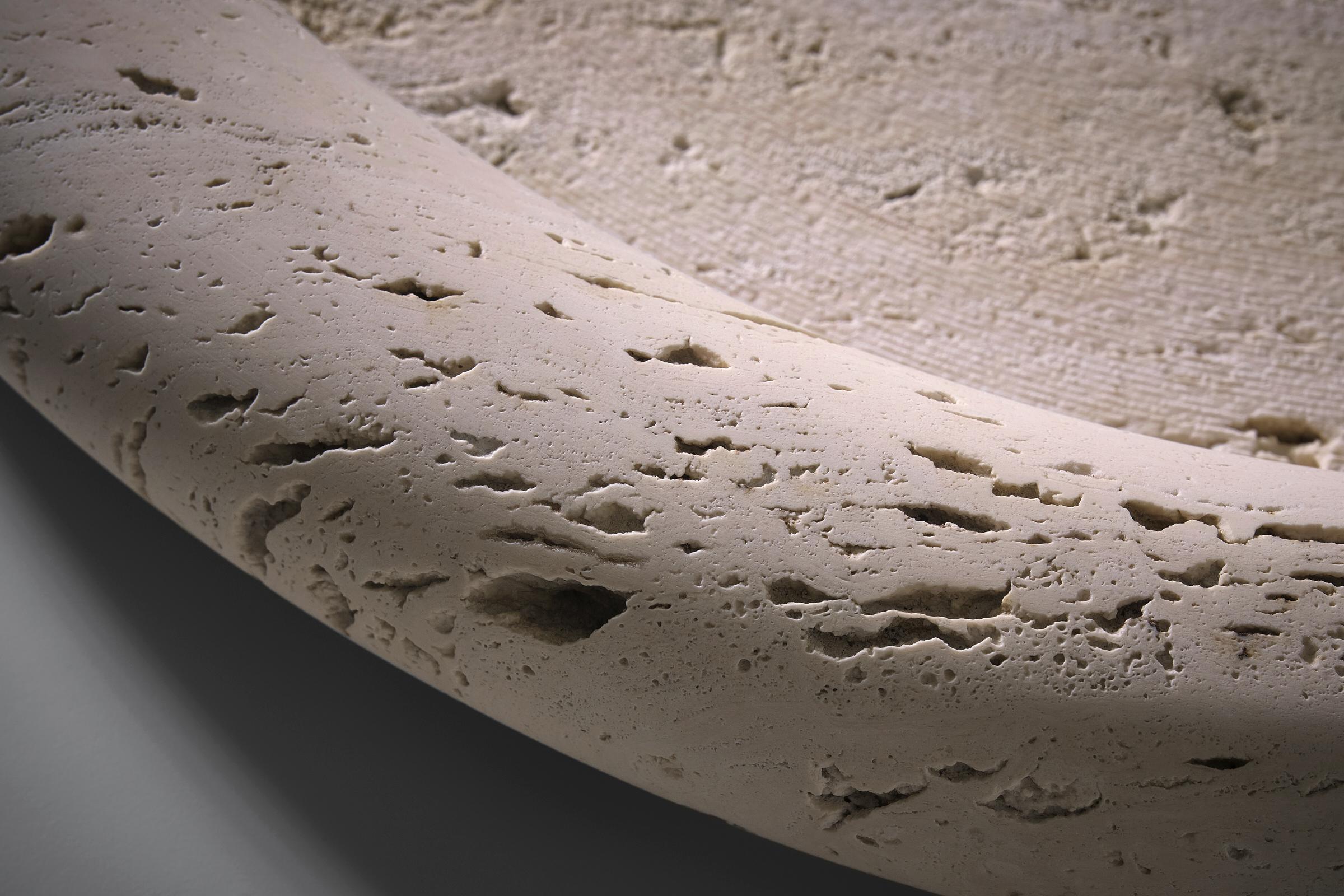 Mid-Century moderno XL Centrotavola in travertino 