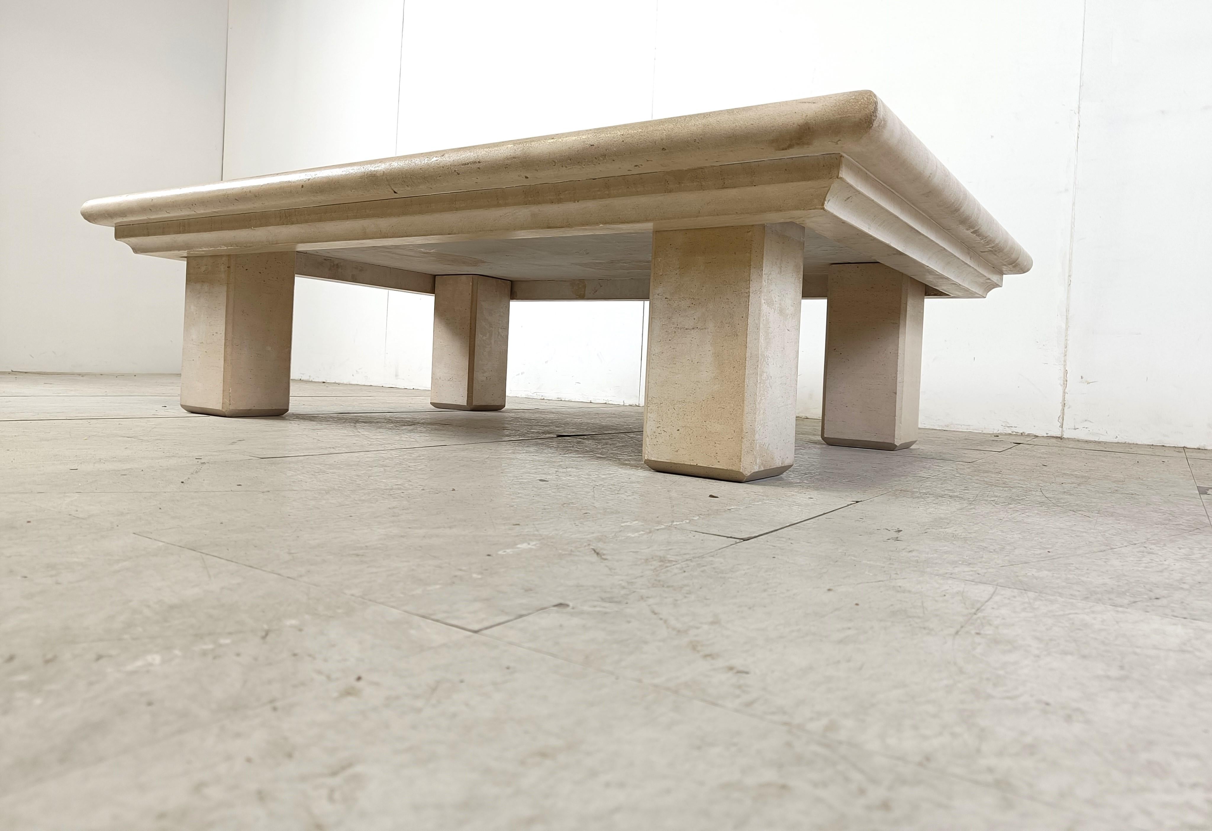 XL Travertine Coffee Table 1970s, Italy 13