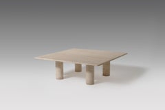 Extra Large Travertine Coffee Table by Up & Up, Italy, 1970s