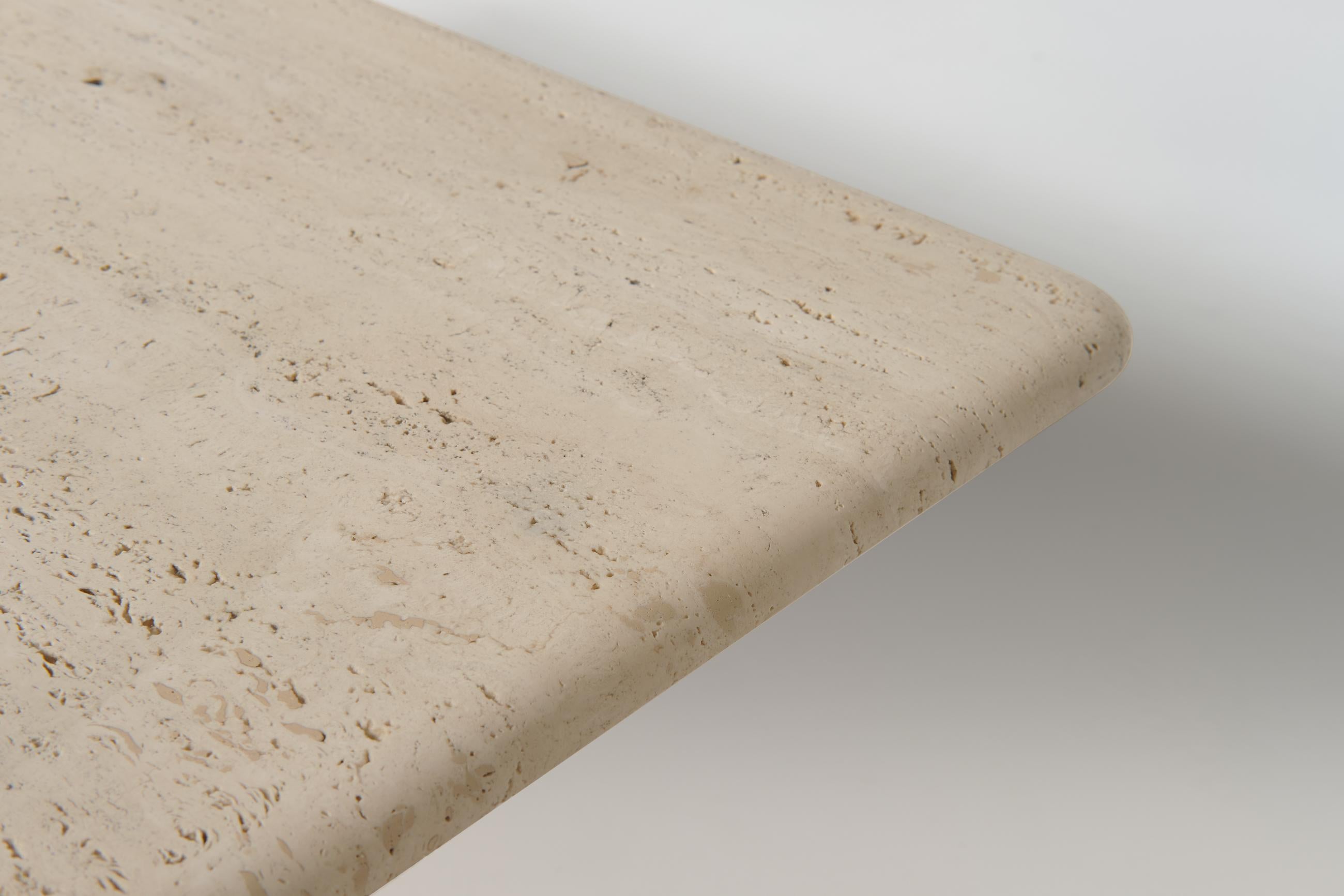 20th Century Extra Large Travertine Coffee Table by Up & Up, Italy, 1970s