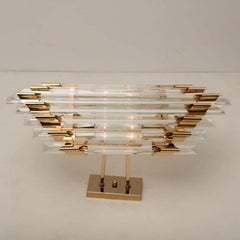 XL Venini Style Murano Glas und Messing Wandleuchter, Italien