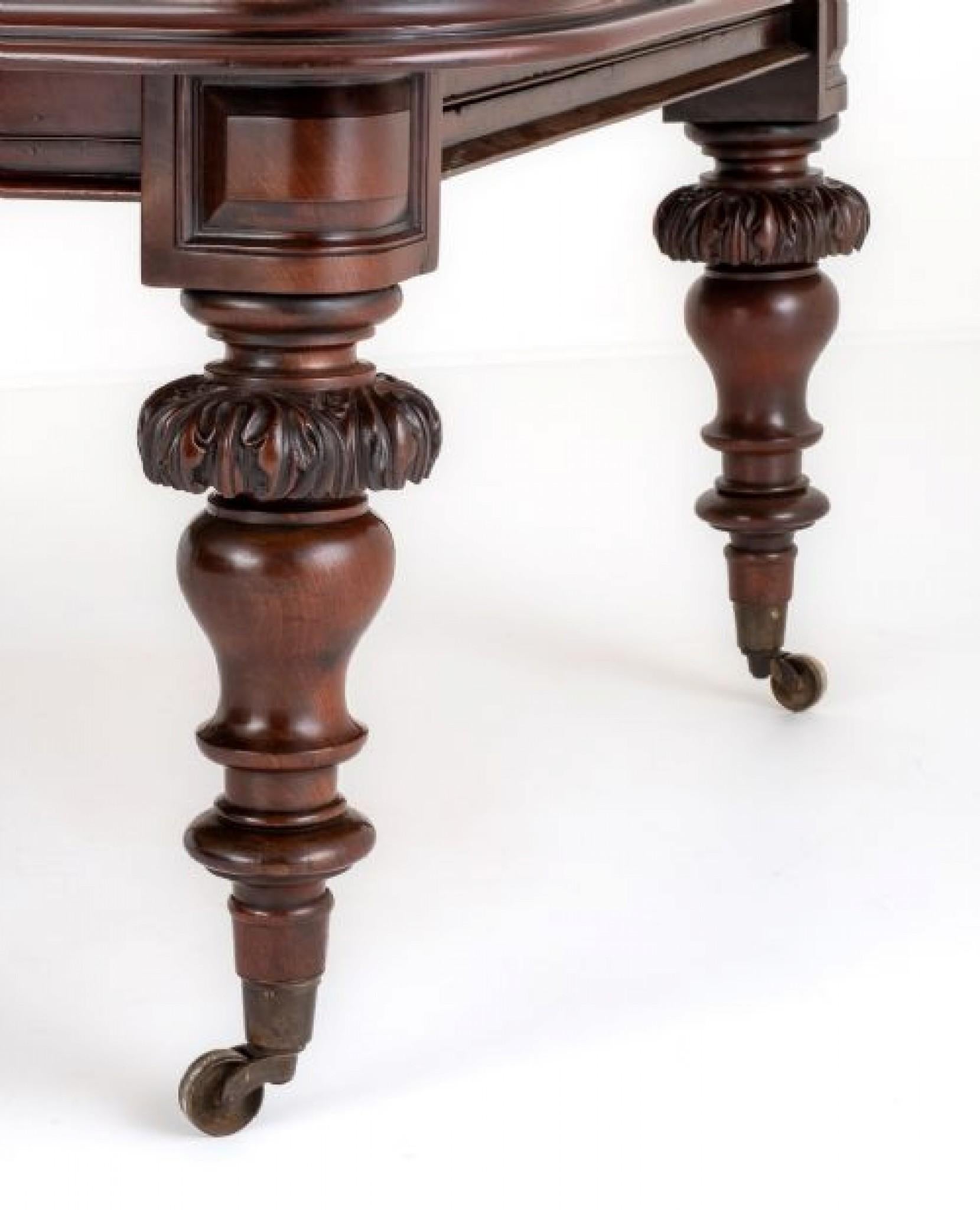 XL Victorian Dining Table Mahogany Extending 20 Seater, 1850 1