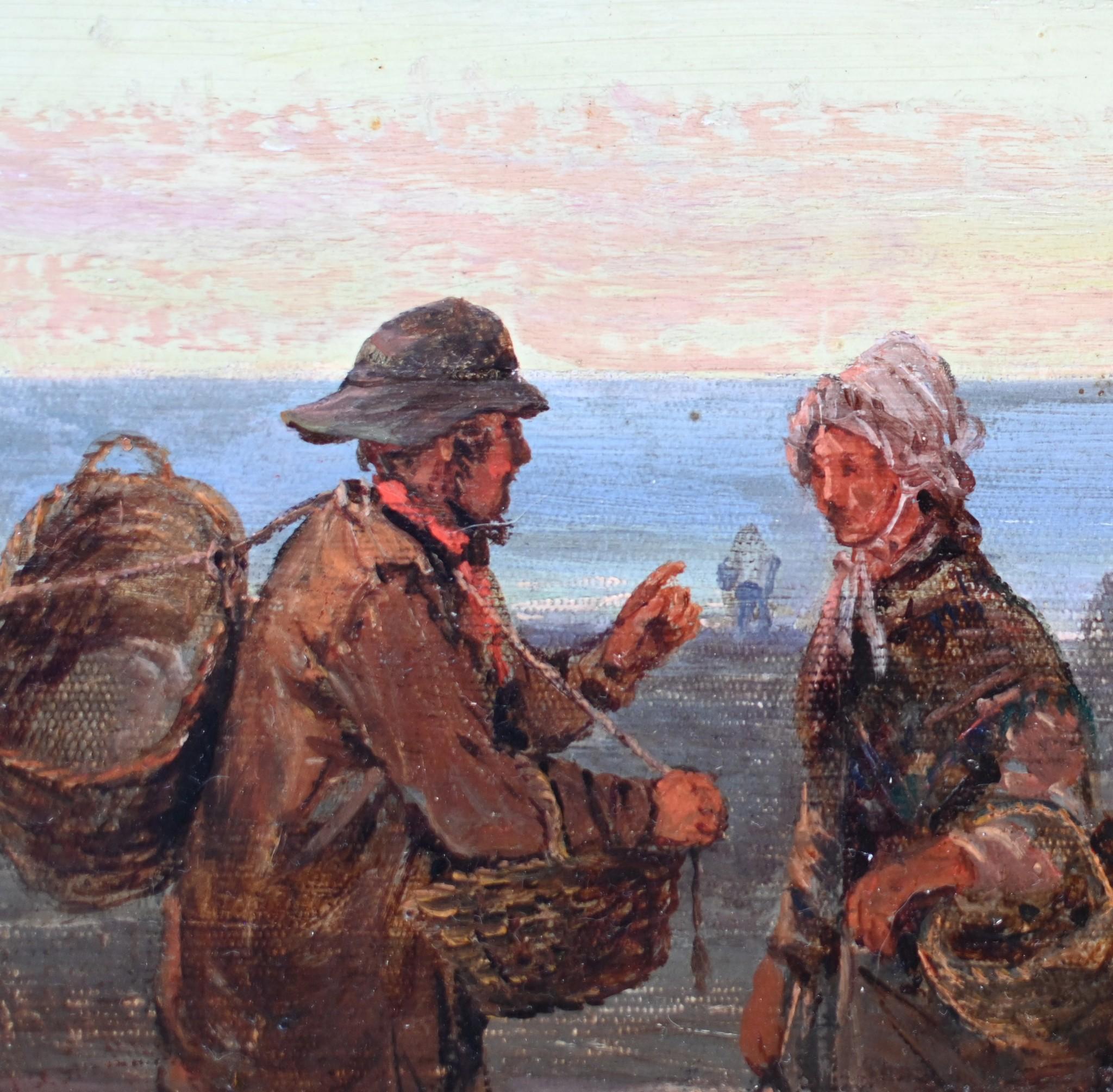 XL Pintura al óleo victoriana Costa marítima de Norfolk 1860 6 Pies en venta 6