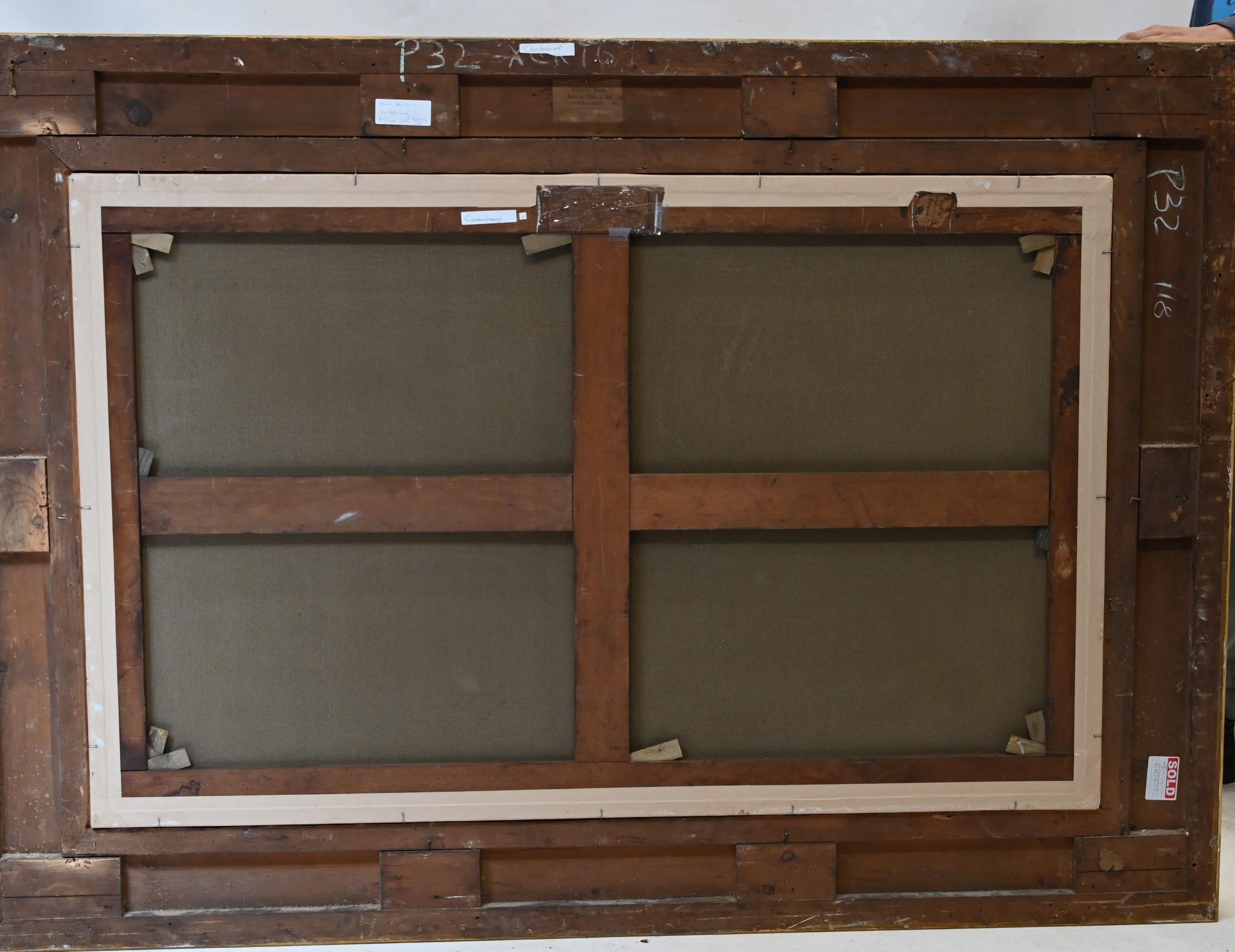 XL Pintura al óleo victoriana Costa marítima de Norfolk 1860 6 Pies en venta 9
