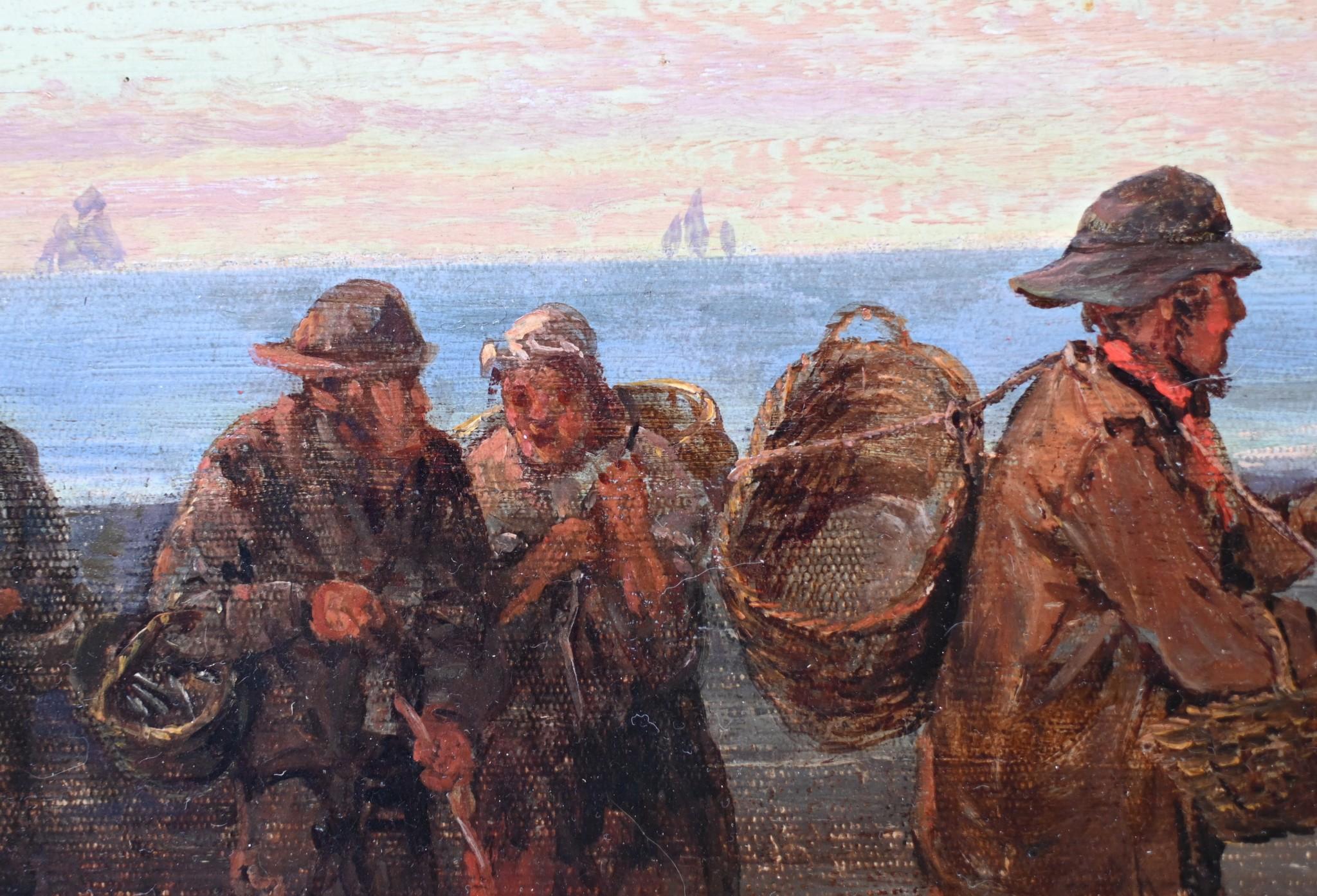 XL Pintura al óleo victoriana Costa marítima de Norfolk 1860 6 Pies en venta 1