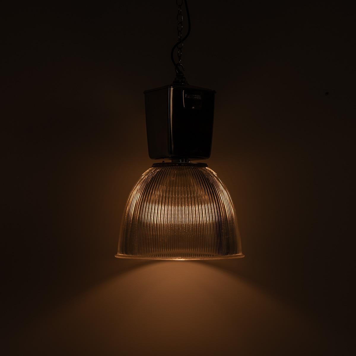 Holophane Prismatic Industrial Lights With Large Aluminium Fittings
Priced per light - 26 available at the time of listing
Original vintage industrial lights salvaged from a disused factory on the outskirts of London.

Manufactured in England by