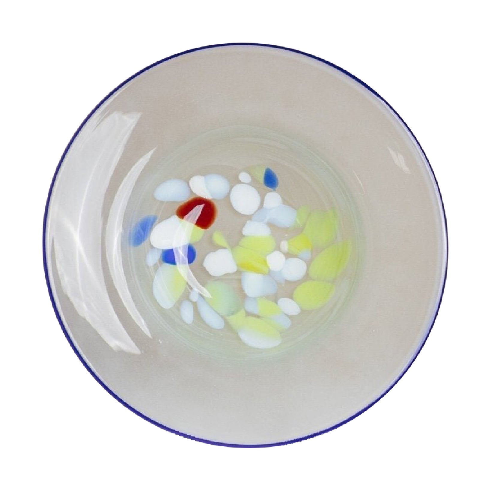 XL Vintage Murano Glasschale Pop Art Italien, 1980er Jahre