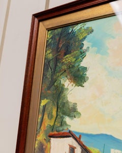 XL Vintage Oil Painting Single Piece Oil Paint on Wood Italy, 1960s