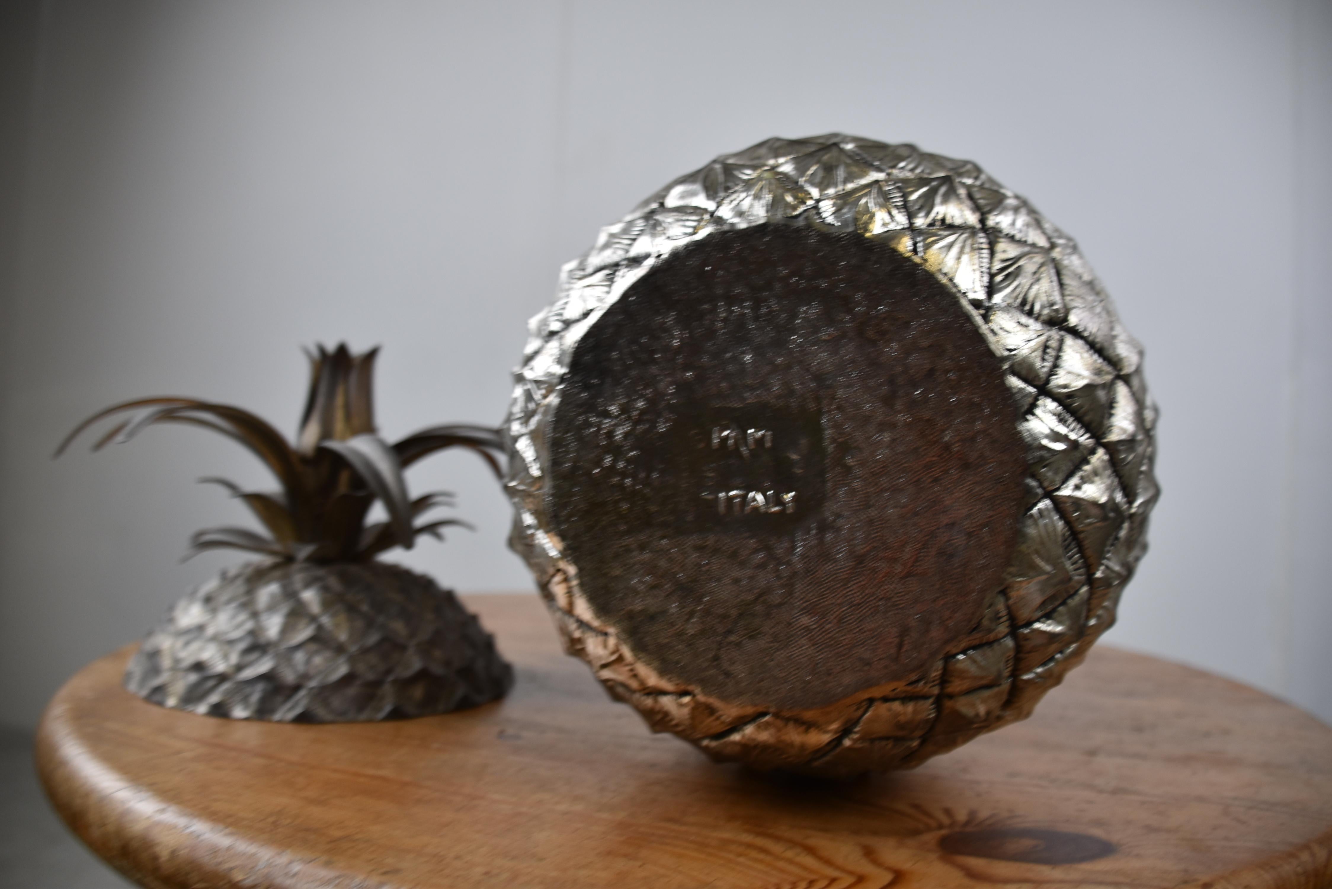 Milieu du XXe siècle Seau à glace ananas XL vintage de Mauro Manetti, années 1960