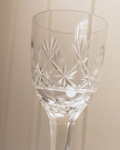 XL Vintage Saint Louis Wine Glass Made of Crystal Glass France, 1930s