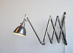 XL Wall Mounted Scissor Lamp By Midgard Circa 1930s