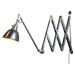 XL Wall Mounted Scissor Lamp By Midgard Circa 1930s