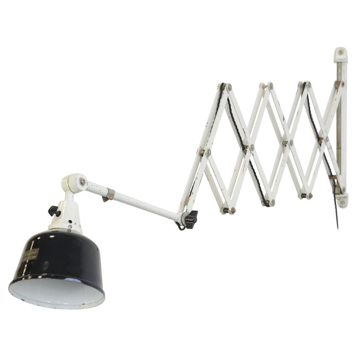 Extra Large Wall-Mounted Scissor Lamp by Midgard, circa 1940s