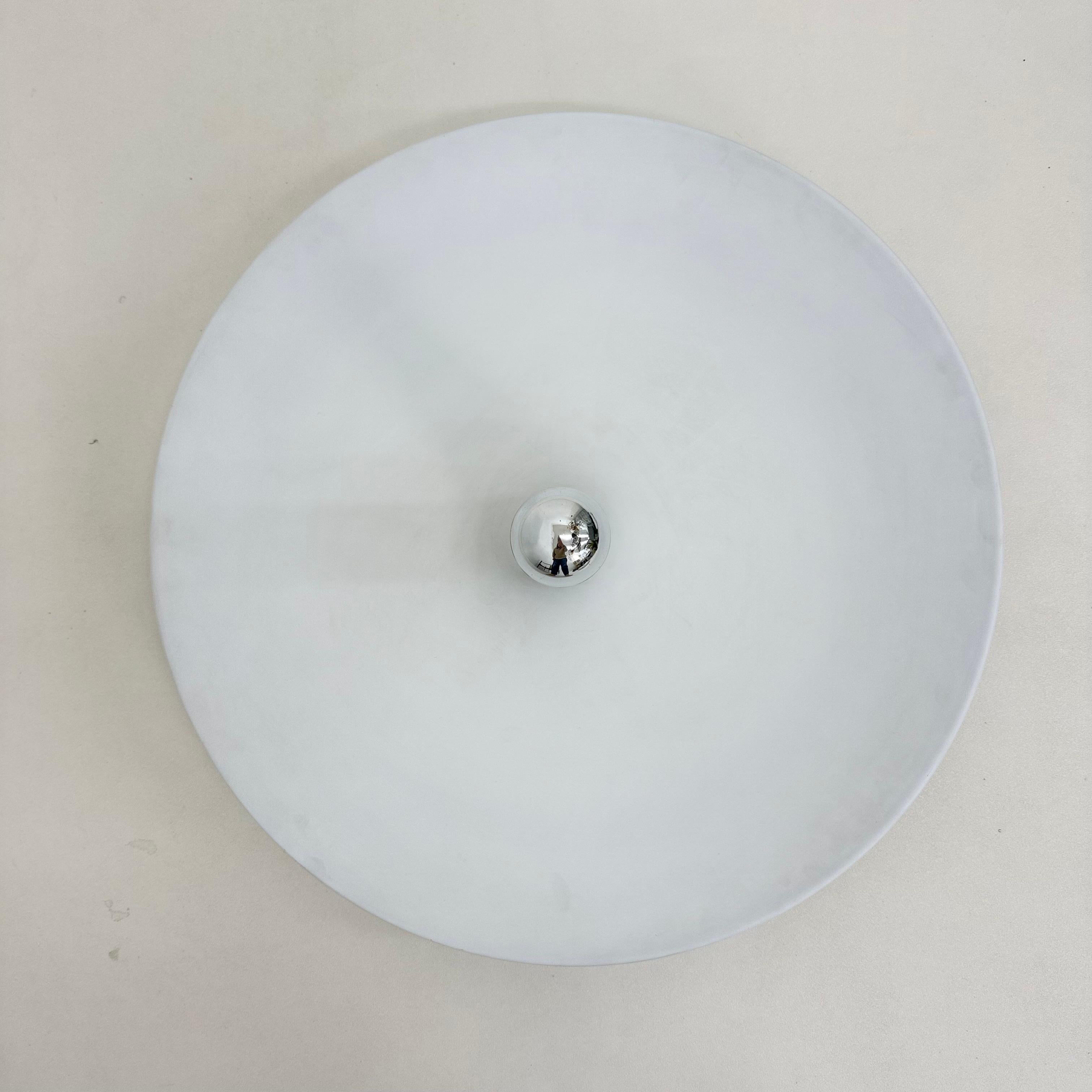XL Wall Sconce disc by attributed to Charlotte Perriand for Les Arcs , 1970’s For Sale 4