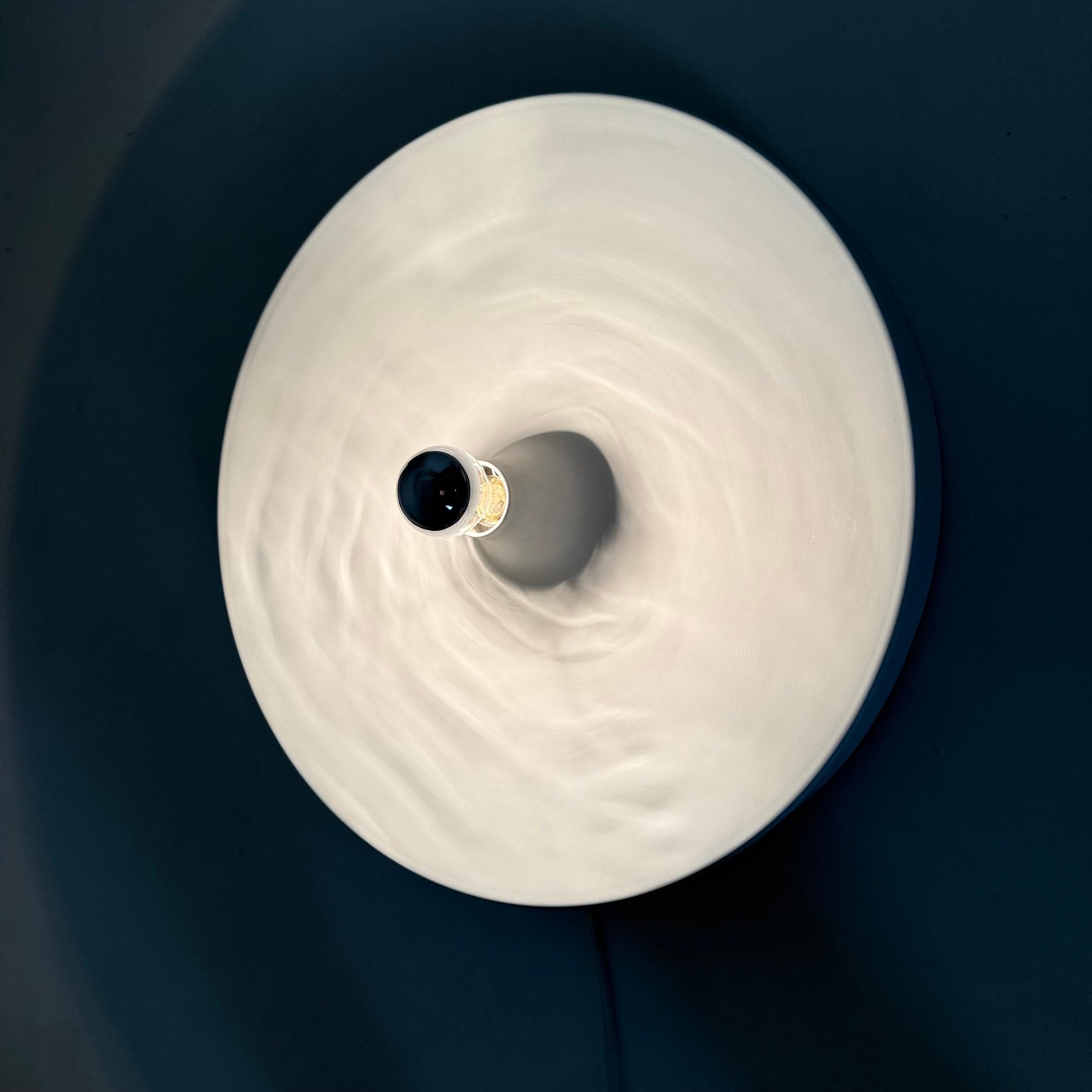 Metal XL Wall Sconce disc by attributed to Charlotte Perriand for Les Arcs , 1970’s For Sale
