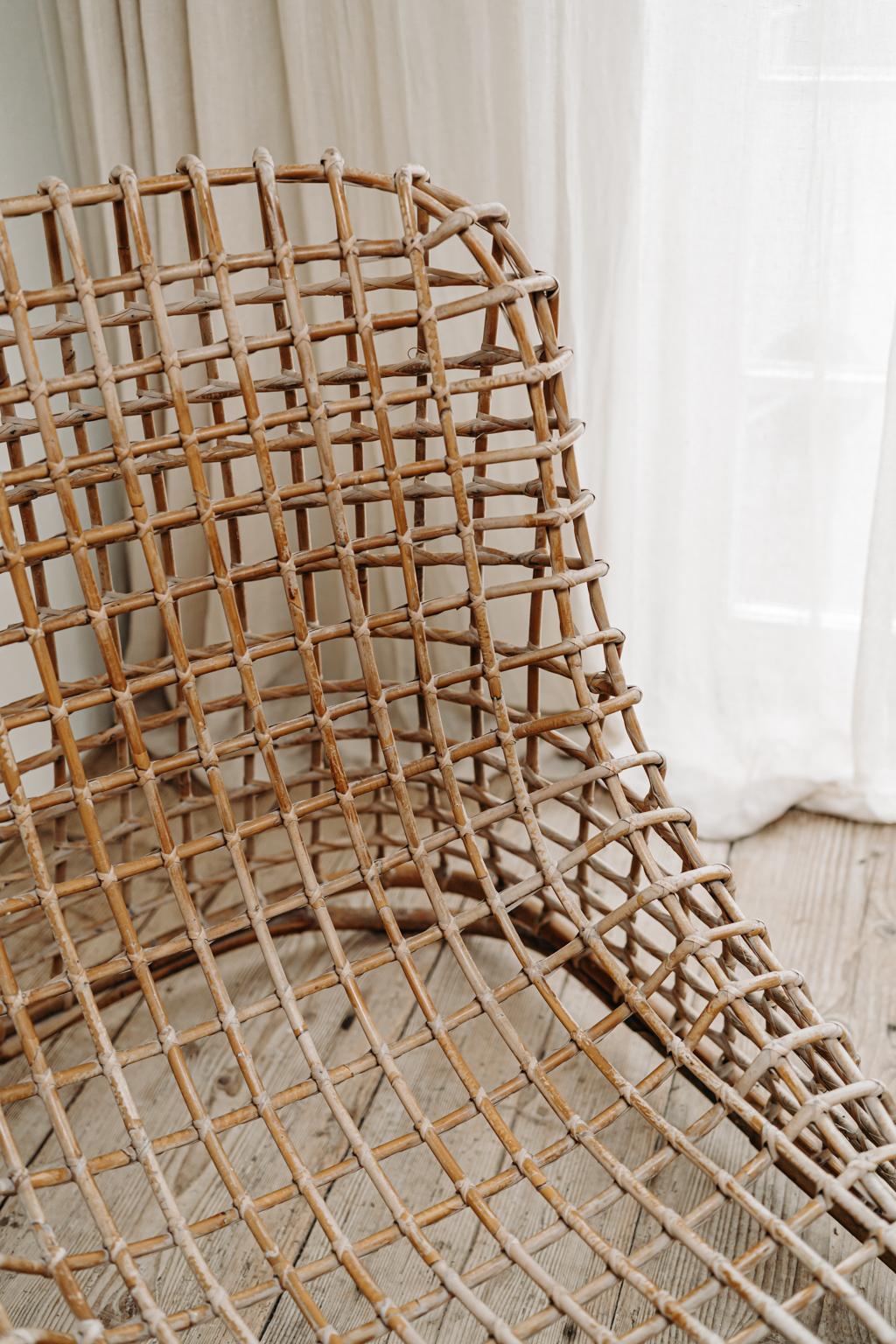 Bamboo Xl Wicker Chair by Giovanni travasa