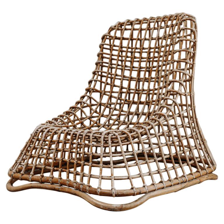 Xl Wicker Chair by Giovanni travasa at 1stDibs