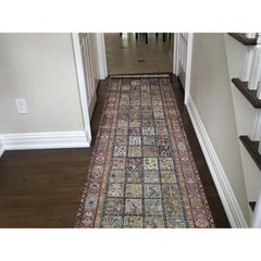 Extra Large Wide Runner Garden Design Rajasthan Hand Knotted Oriental Rug
