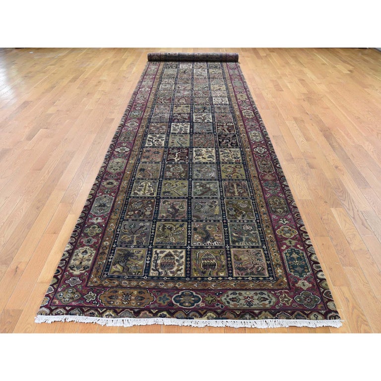Extra Large Wide Runner Garden Design Rajasthan Hand Knotted Oriental