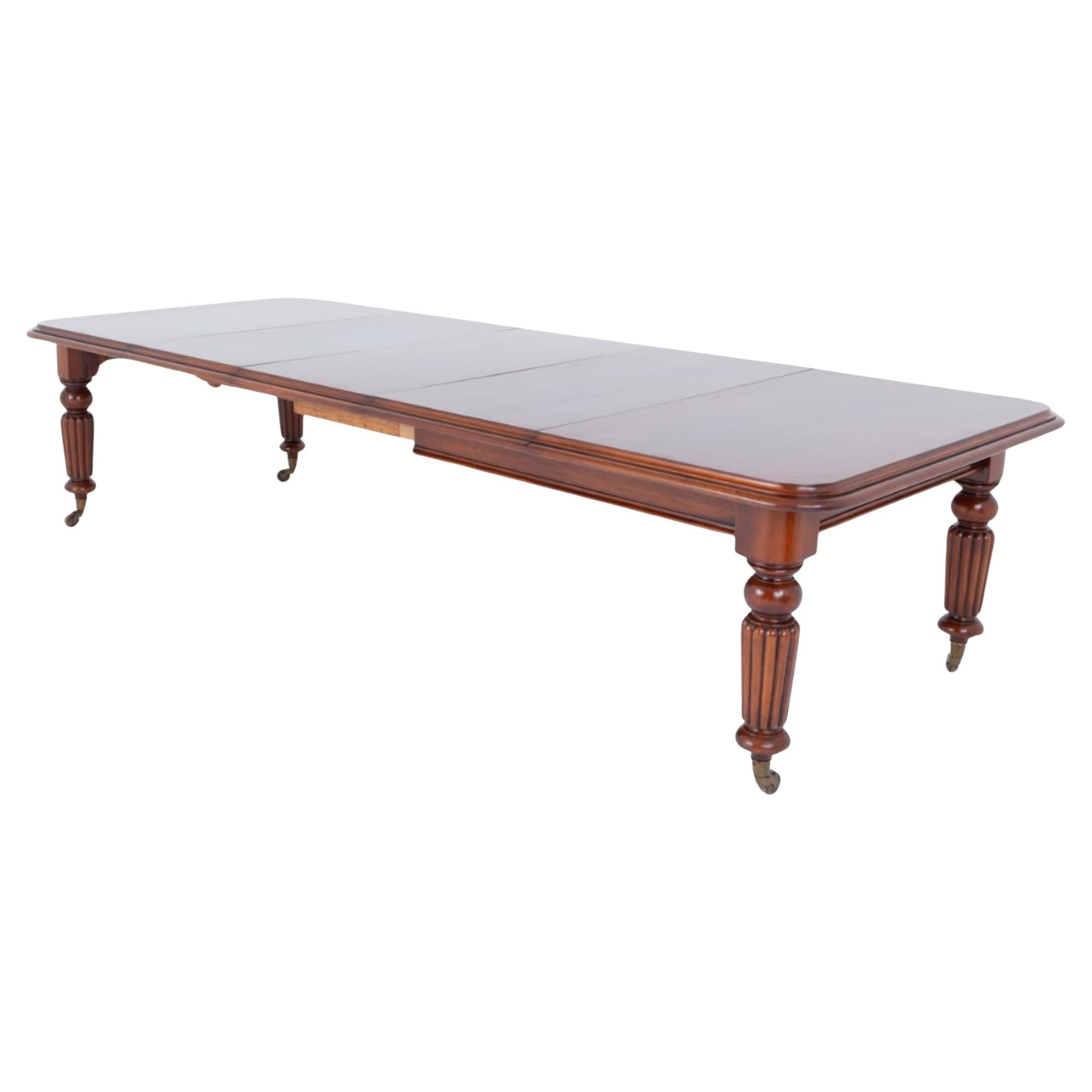 Tavolo da pranzo XL William IV 14 posti allungabile in mogano