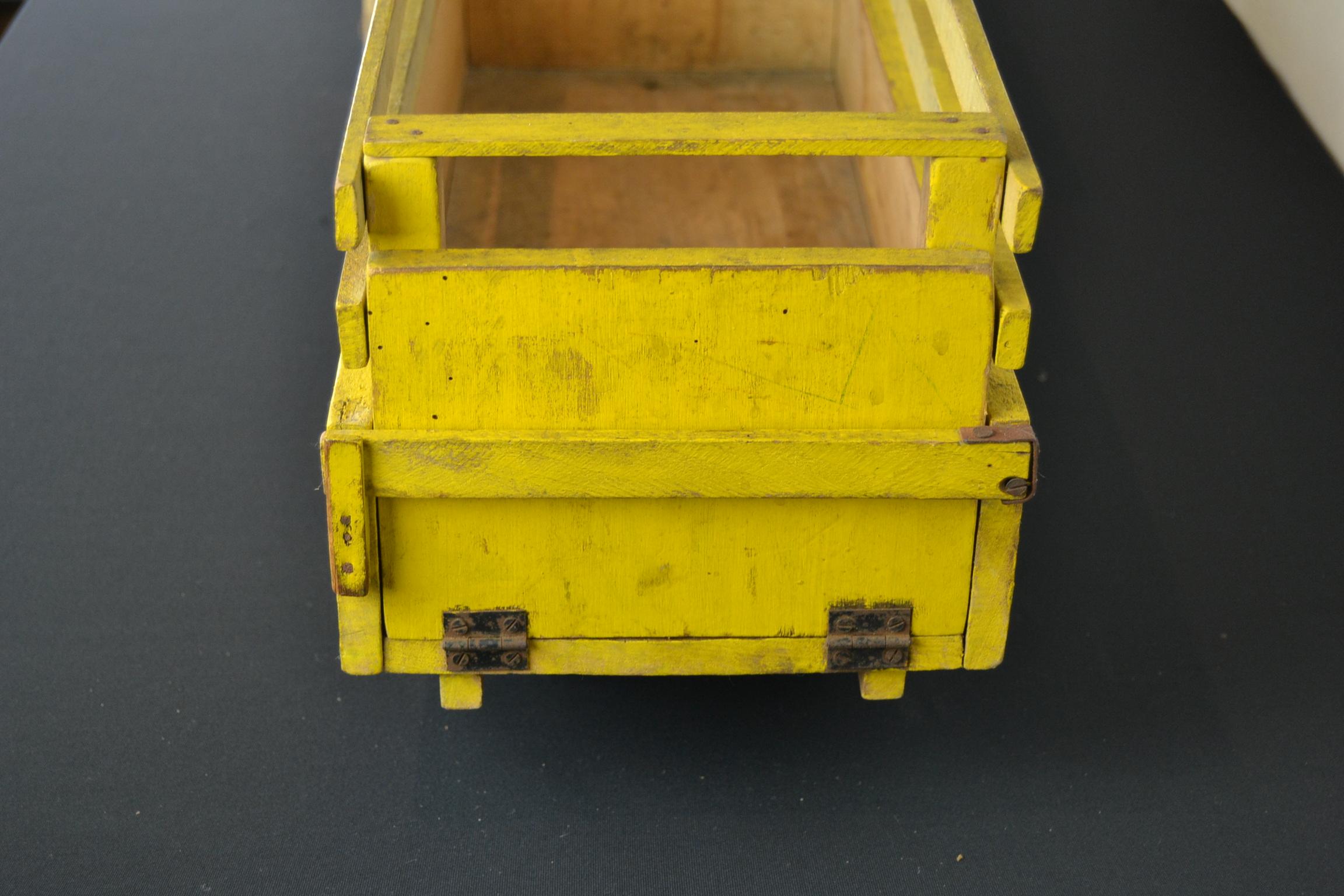XL Wooden Toy Truck with Trailers, Folk Art Animal Transport 8