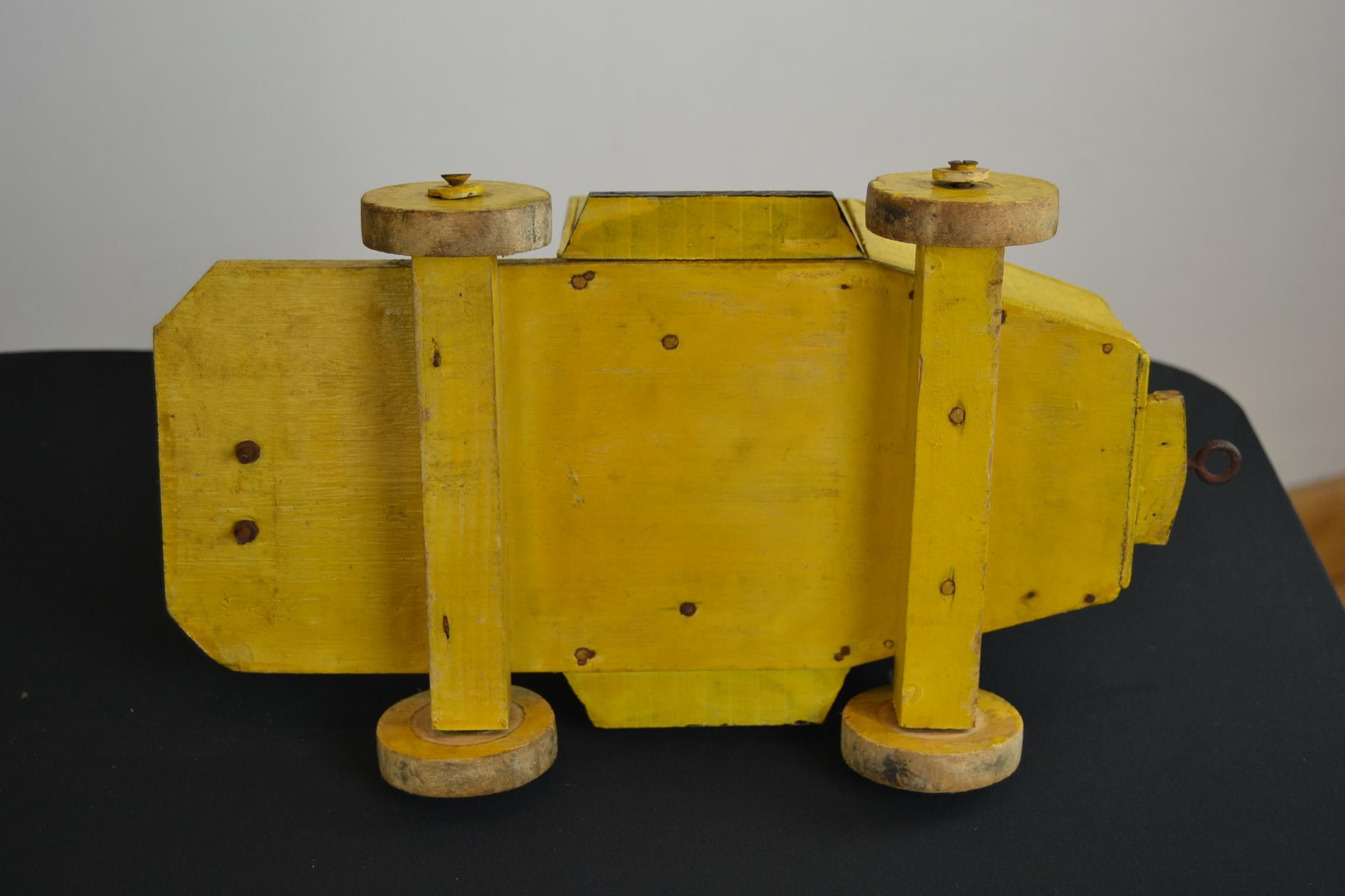 20th Century XL Wooden Toy Truck with Trailers, Folk Art Animal Transport