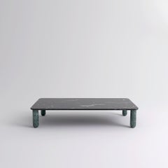 Xlarge Black and Green Marble "Sunday" Coffee Table, Jean-Baptiste Souletie