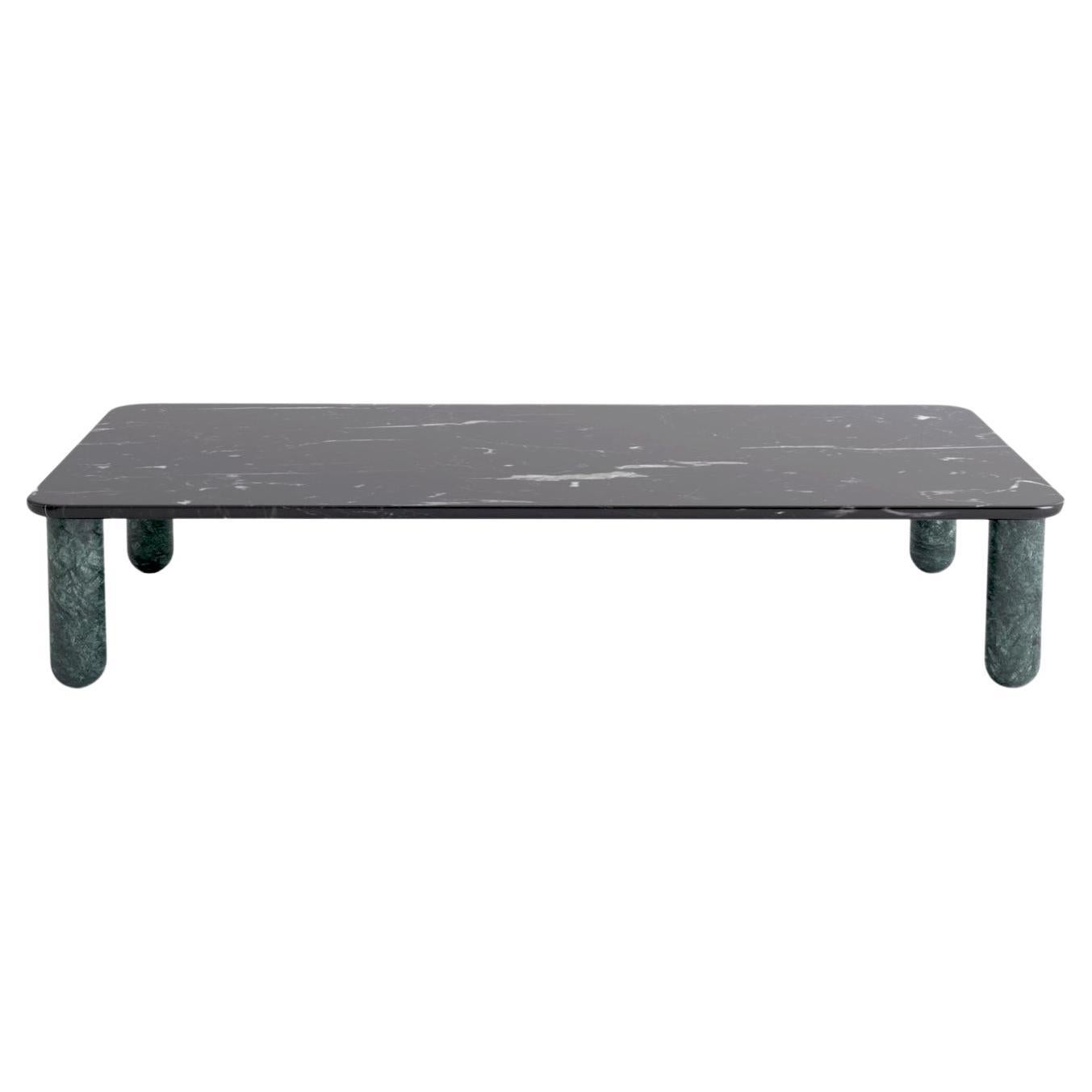 Xlarge Black and Green Marble "Sunday" Coffee Table, Jean-Baptiste Souletie