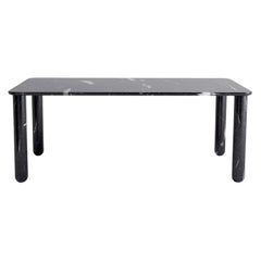 XLarge Black Marble "Sunday" Dining Table, Jean-Baptiste Souletie