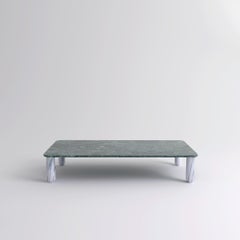 XLarge Green and White Marble "Sunday" Coffee Table, Jean-Baptiste Souletie
