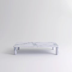 XLarge White Marble "Sunday" Coffee Table, Jean-Baptiste Souletie