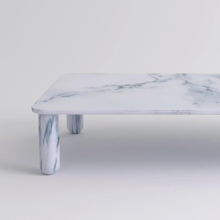 Moderne Table basse Sunday en marbre blanc XLarge, Jean-Baptiste Souletie en vente