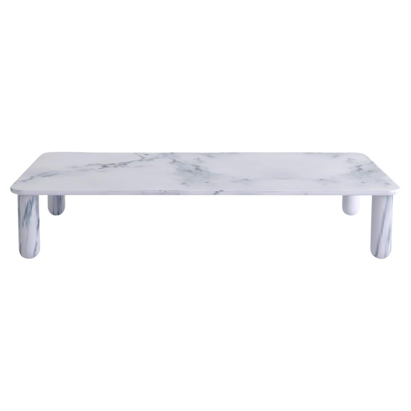 XLarge White Marble "Sunday" Coffee Table, Jean-Baptiste Souletie For Sale