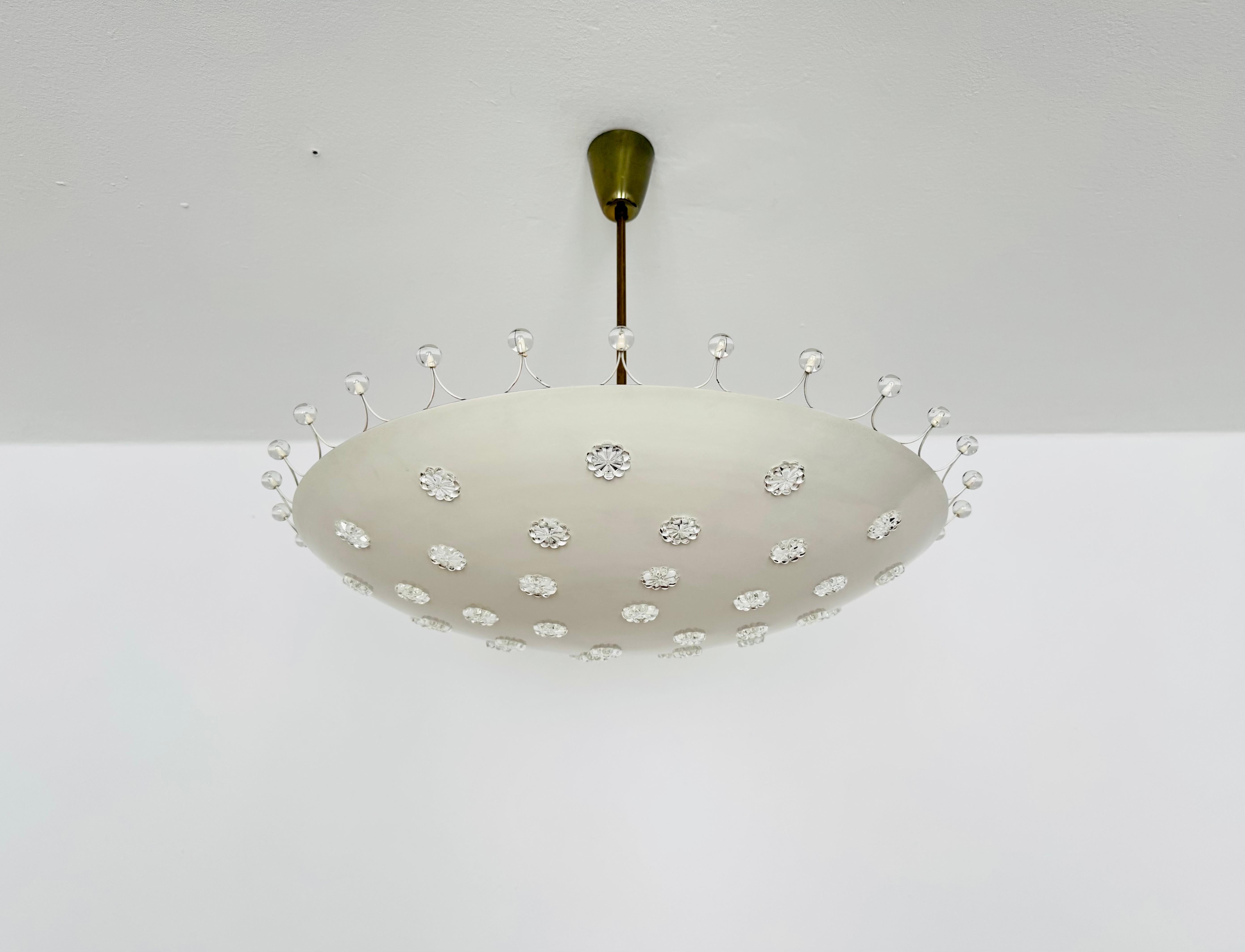 Mid-Century moderno Uplight in vetro XLCrystal di Emil Stejnar per Rupert Nikoll in vendita