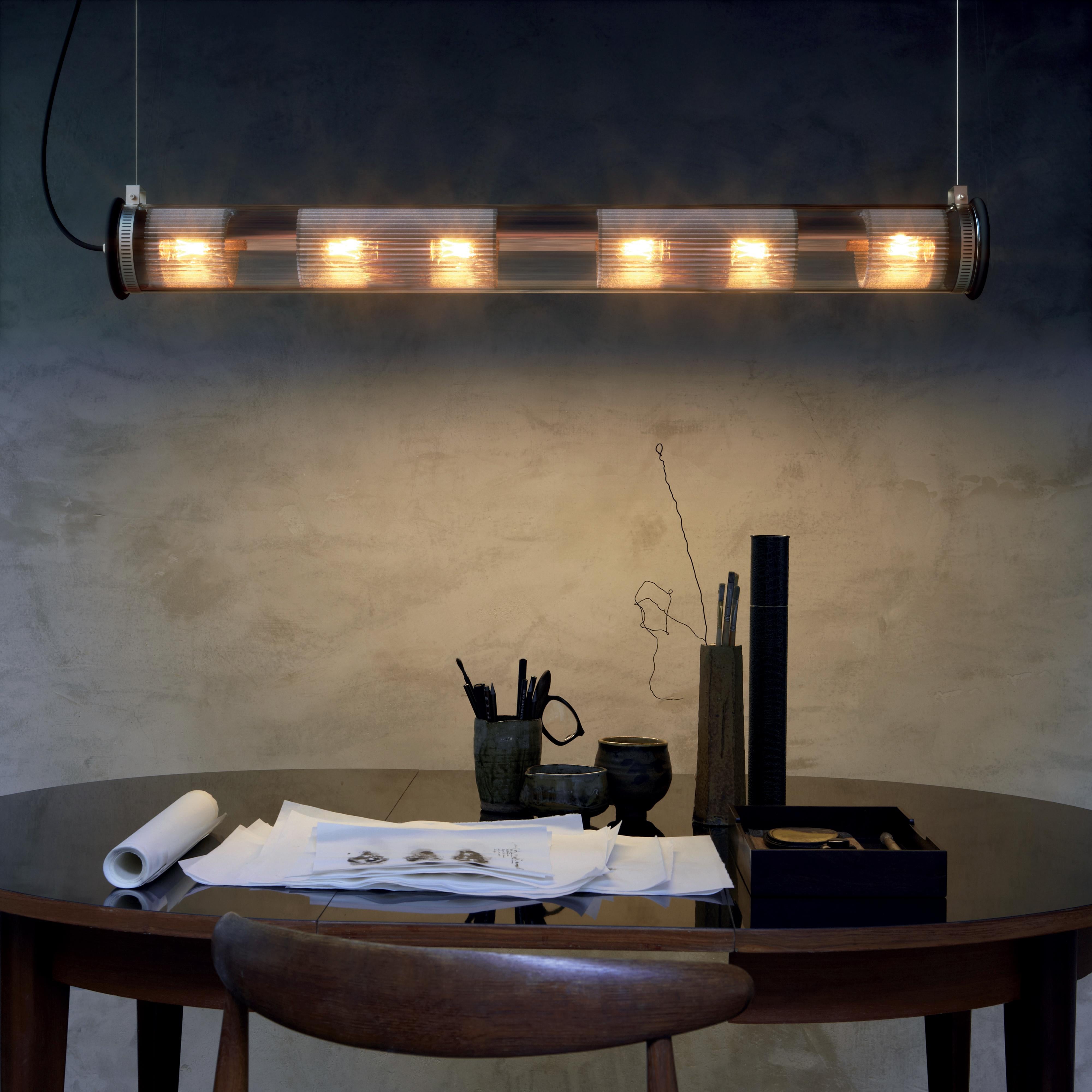 Postmoderne XLin the Tube H Suspension Lamp by Dominique Perrault & Gaëlle Lauriot-prévost en vente