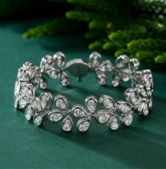 Xmas. Art Nouveau 18k Gold Diamond Charm Bracelet by AtelierX